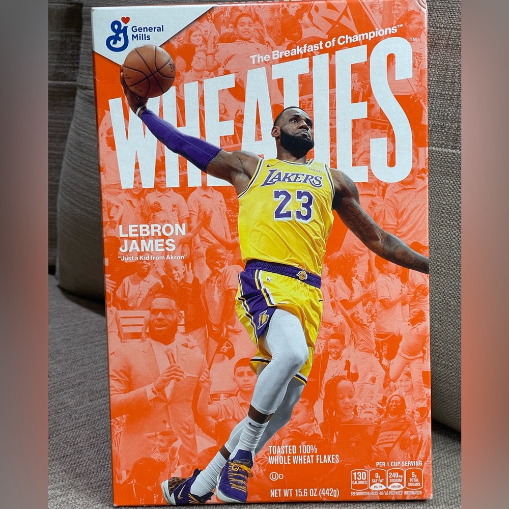 Lebron James Wheaties Cereal Sealed Box Lakers Limited Edition Box Champion